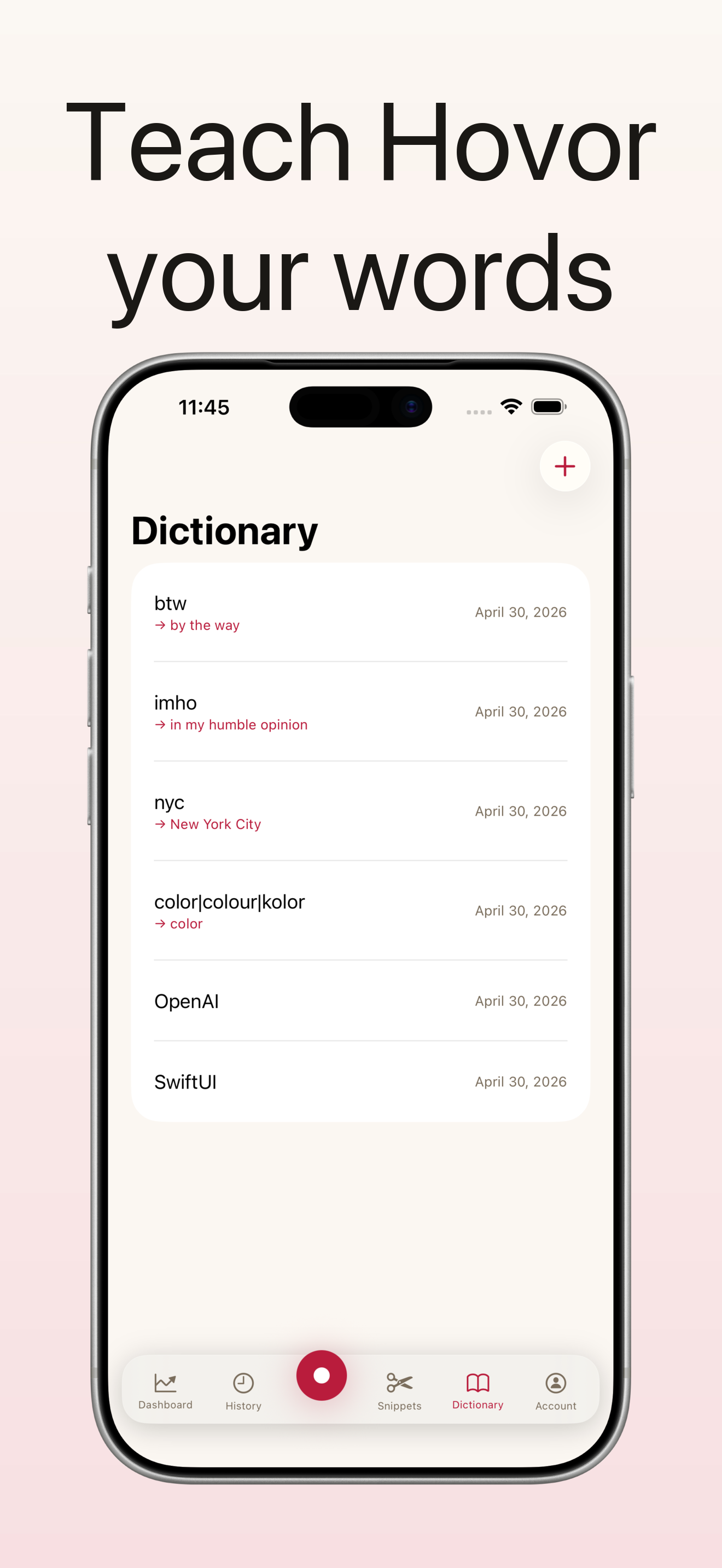 Hovor dictionary