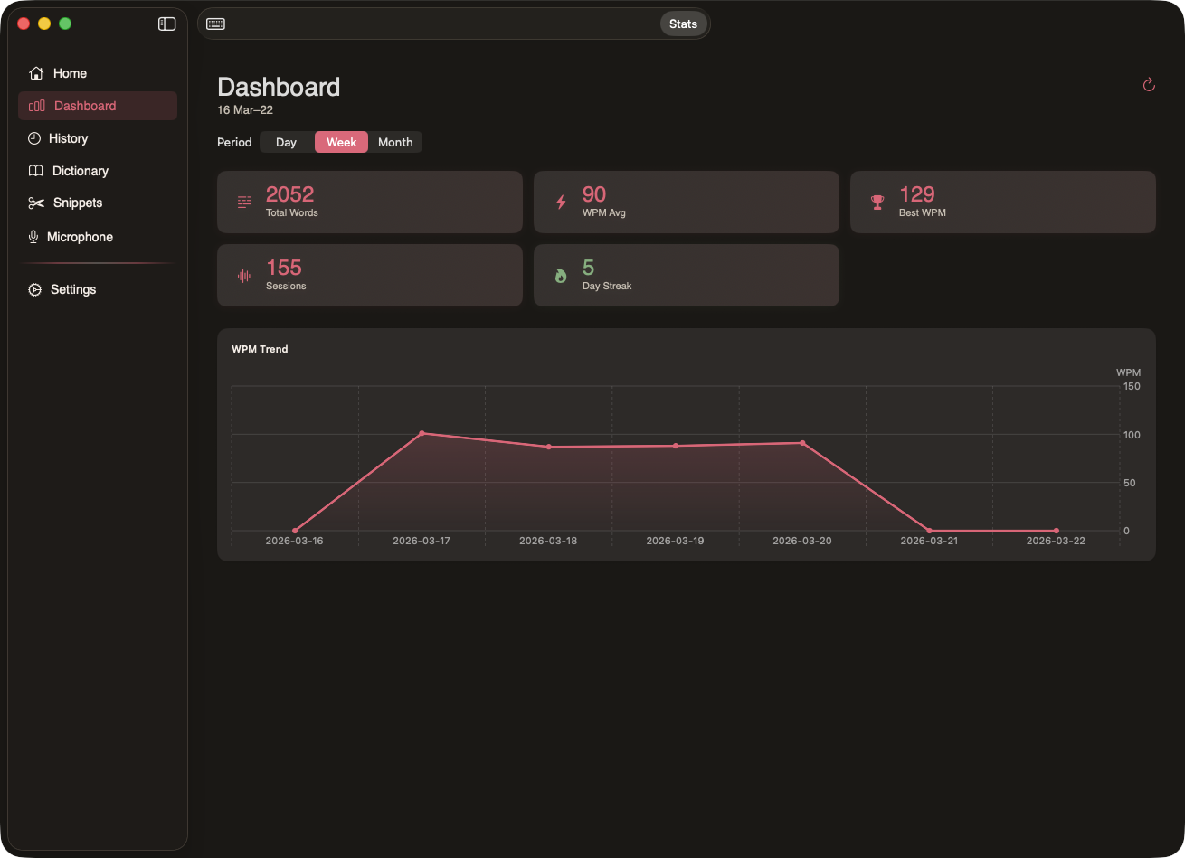 Hovor for macOS — main window