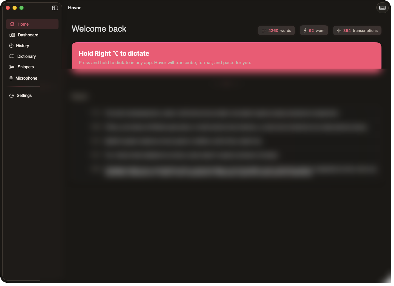 Voice recording in Hovor